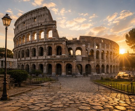 The Colosseum at sunrise