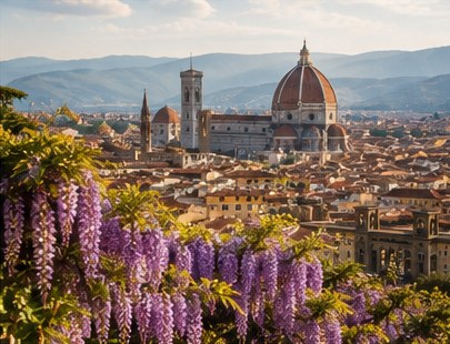 Florence in wisteria season