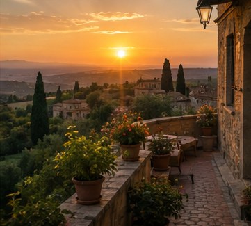Sunset over Tuscany