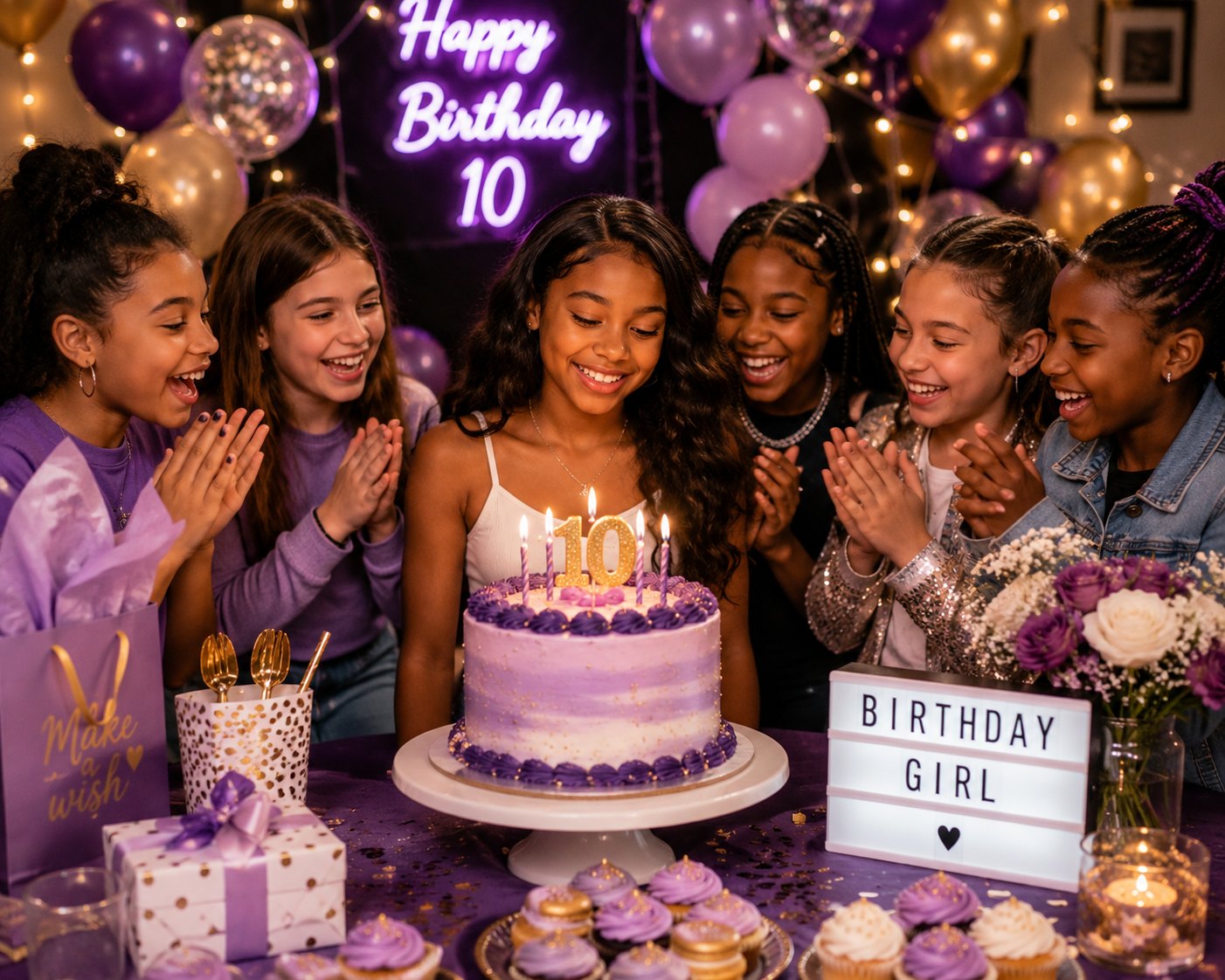Blowing out the candles